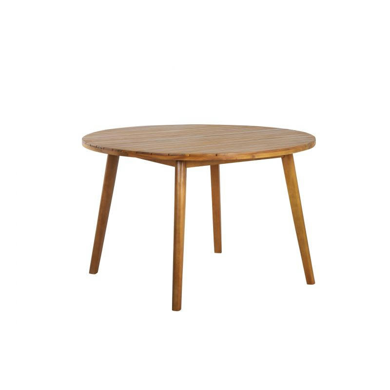 VERONE - Table ronde de jardin en bois d'acacia 120 cm