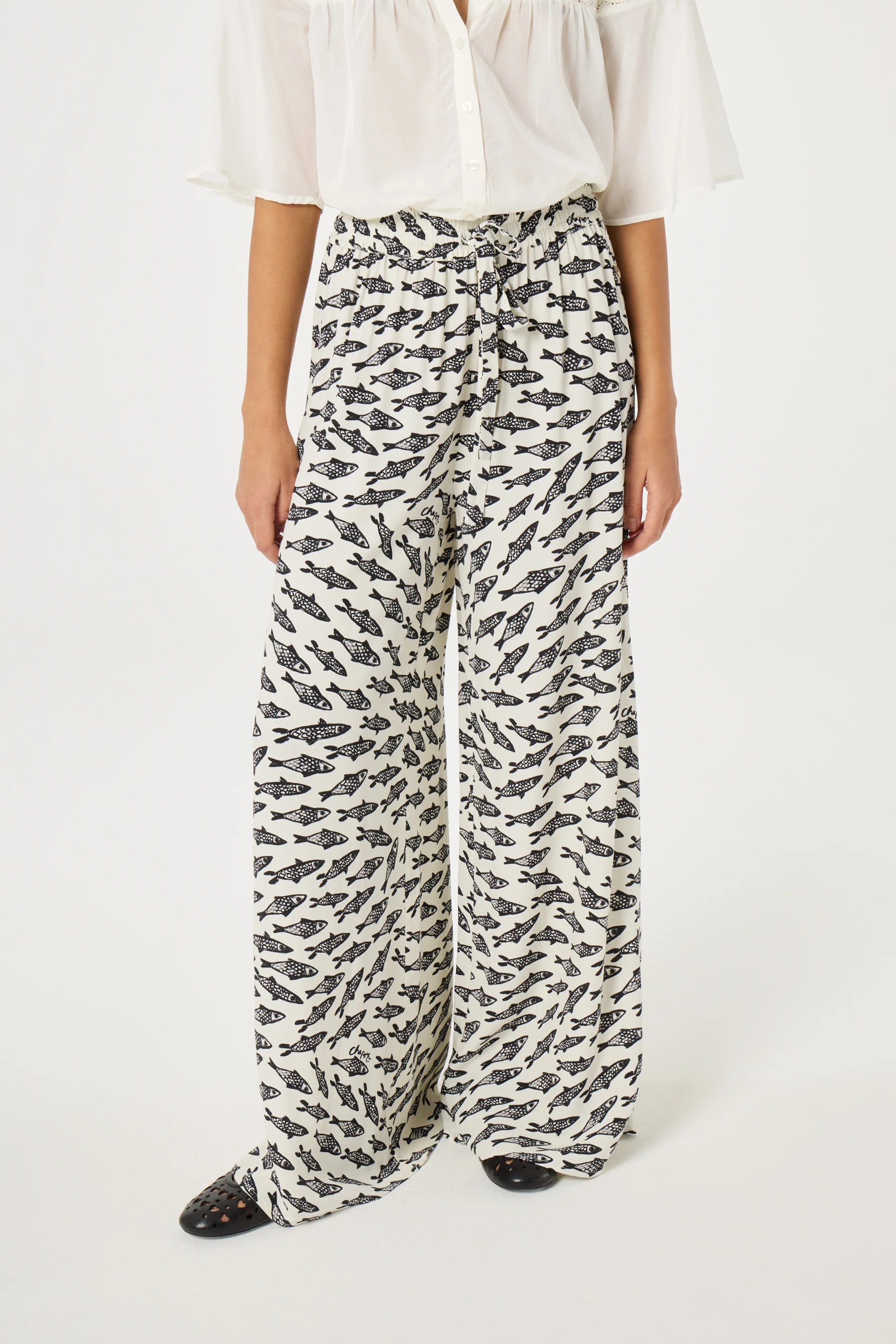 Palapa Trousers | Cosy White/Black