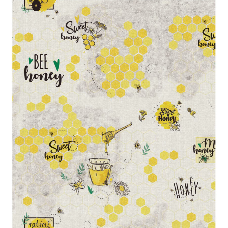Nappe en PVC non tissé Honey 140 cm au mètre