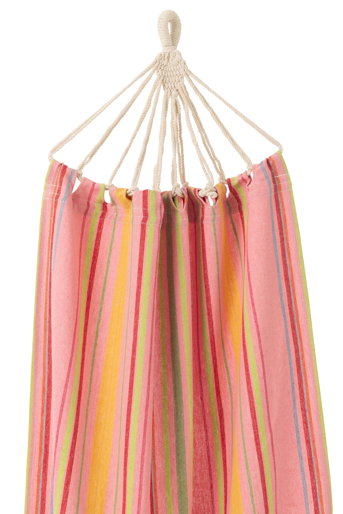 J-Line hangmat Strepen - katoen/polyester - roze/mix