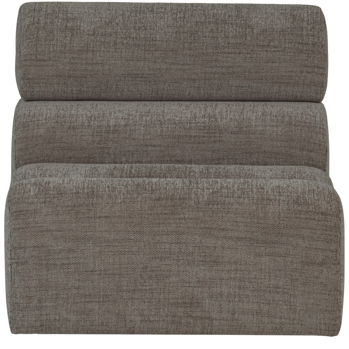 WOOOD 1-zits element bank Novi - Polyester - Grijs Melange - 86x82x113