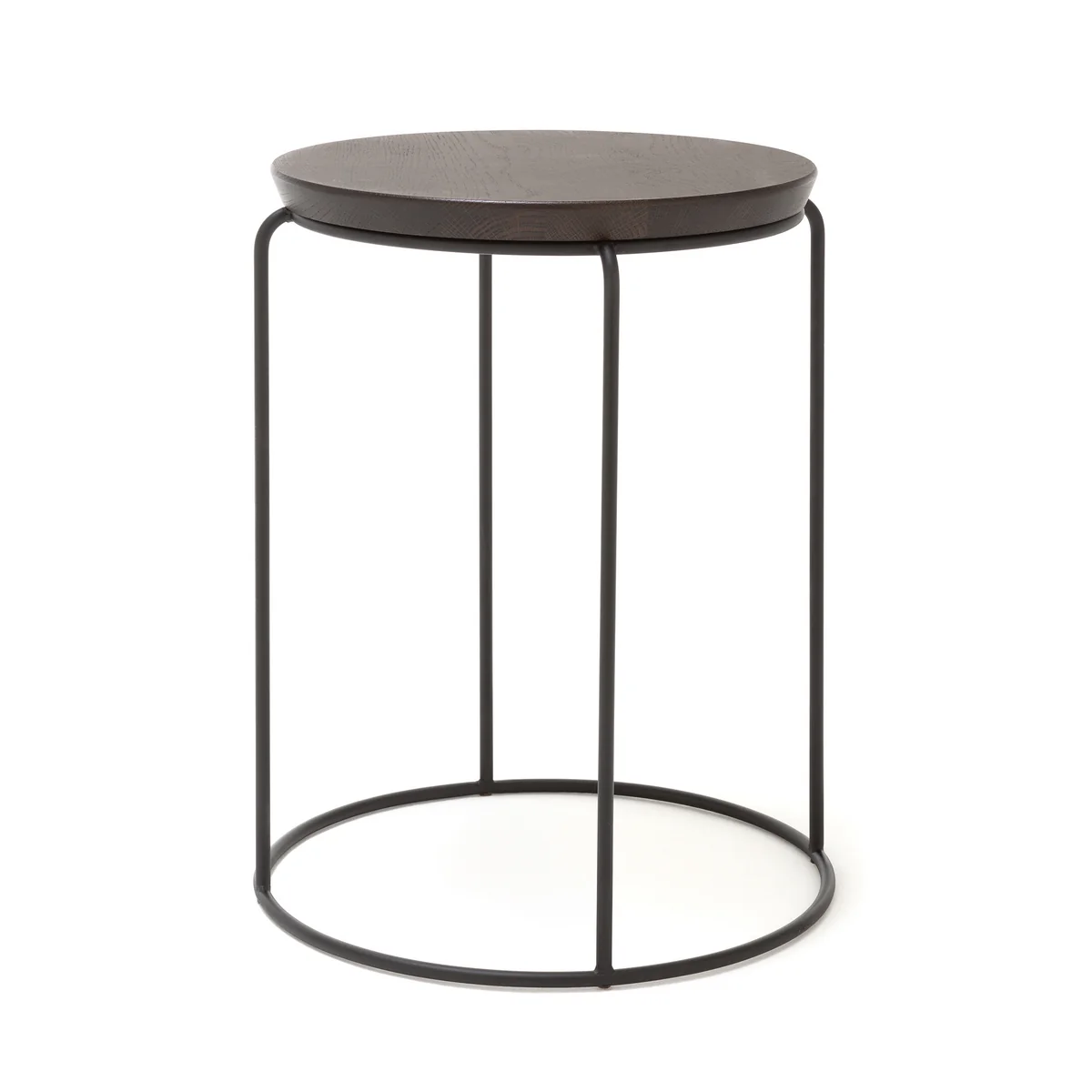 freistil - 151 Couchtisch, 61 x 61 cm, eiche natur / telegrau (RAL 7074)