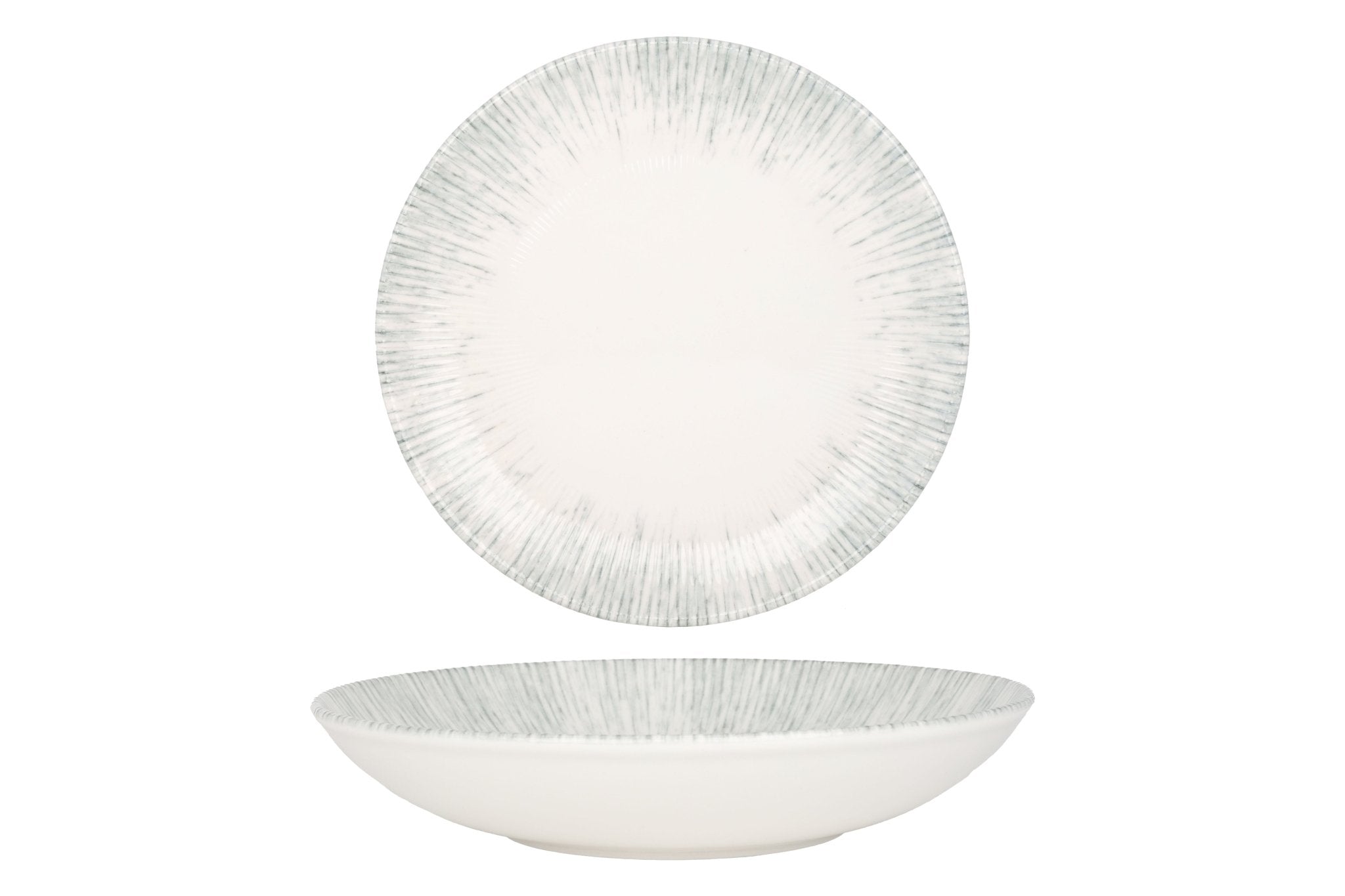 Bonna Diep bord - Iris - Porselein - 25 cm 1300 cc - set van 6