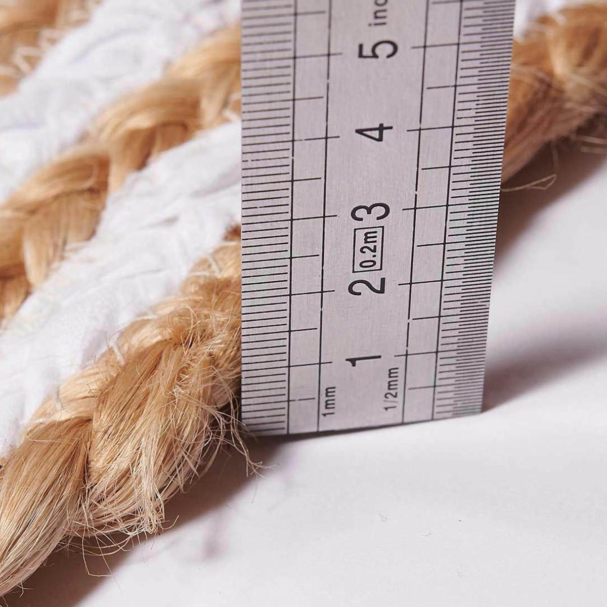 SPIRALTRY - Tapis rond en jute blanc 150x150 rond