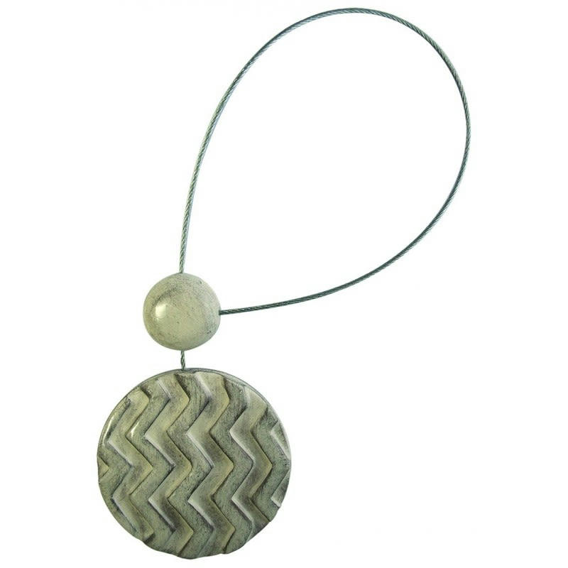 WILLY - - Embrasse rideaux magnétique sans perçages - Écru céruse