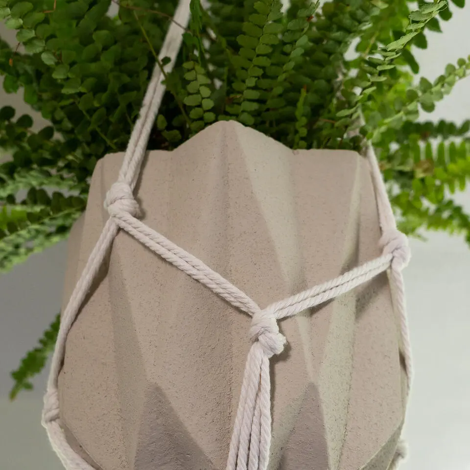 QUVIO Plantenhanger gevlochten touw - Wit