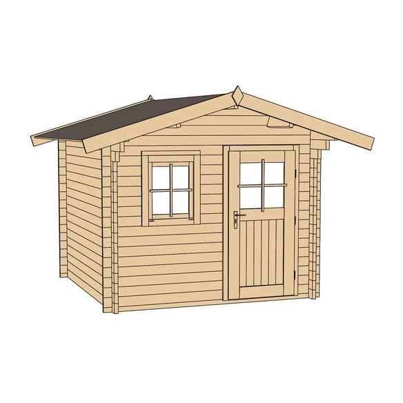 Gartenhaus »Premium«, Holz, BxHxT: 300 x 251 x 250 cm (Außenmaße inkl. Dachüberstand)