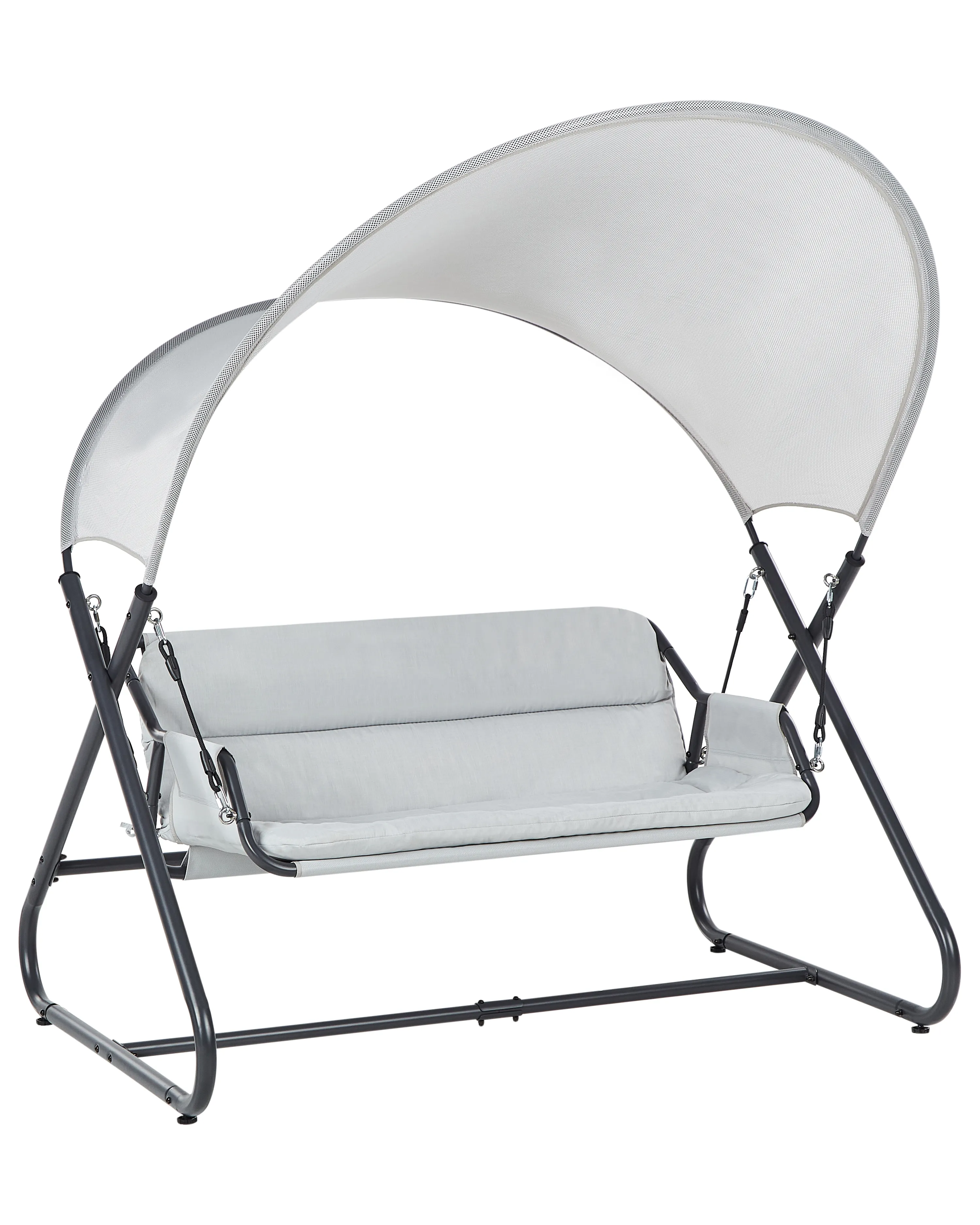 Patio Swing SOLAGNA Metal Light Grey