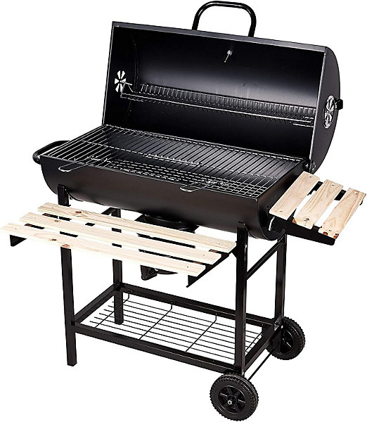 Barbecue à Charbon avec 2 étagères Bois 101x70.5x94.5 cm Jardin