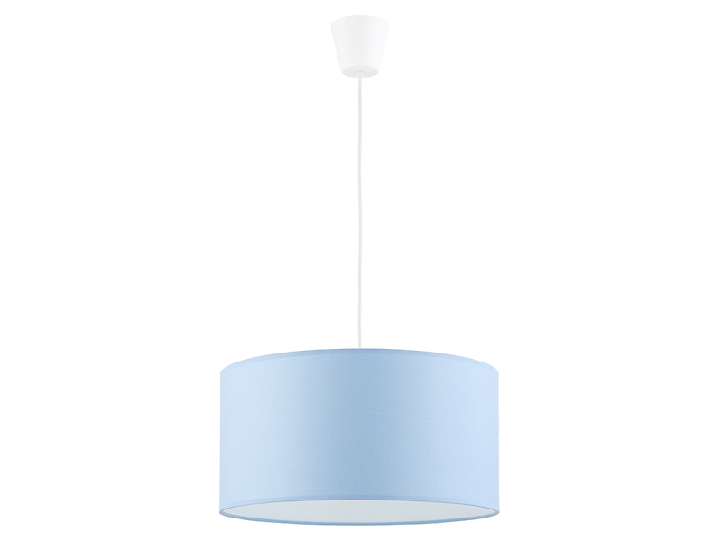Lampa wisząca dziecięca Rondo tkaninowa niebieska