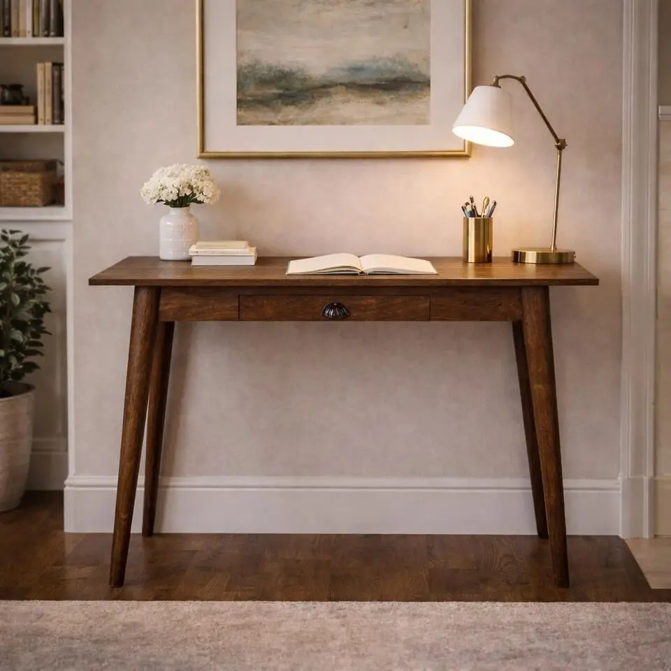 Artisan Furniture Massief hout Nordic bureau in klassiek grijs