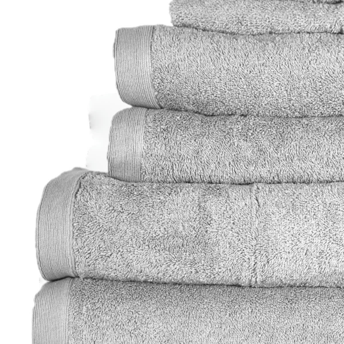 STUDIO - Ensemble de bain 6 pièces en coton Gris Perle