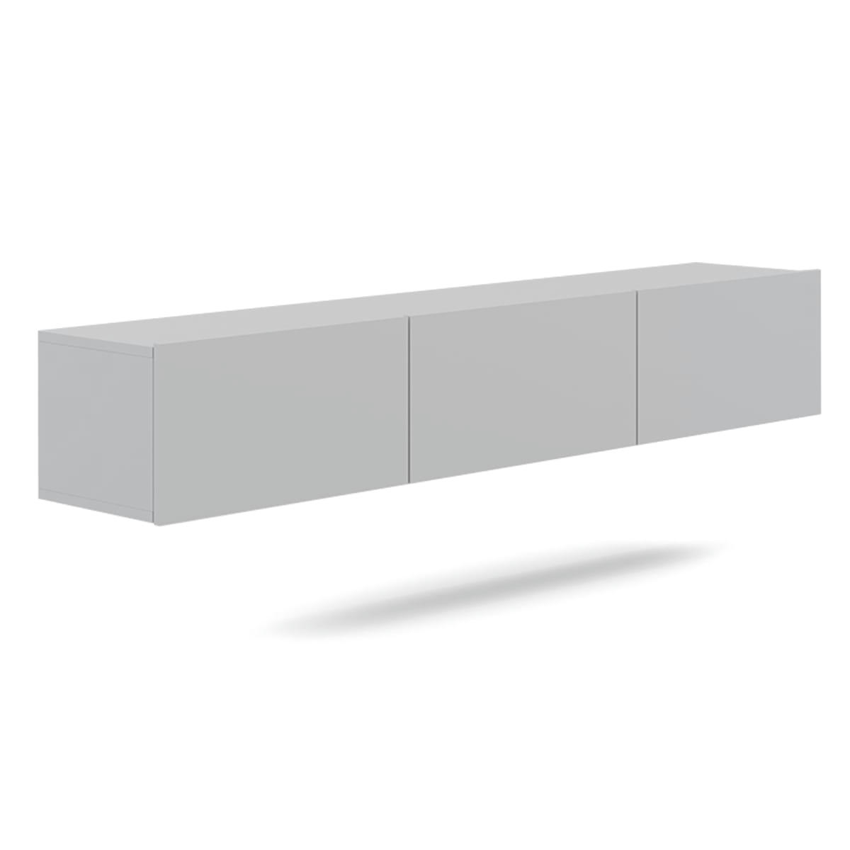 - Meuble tv mural 3 portes 180 cm blanc