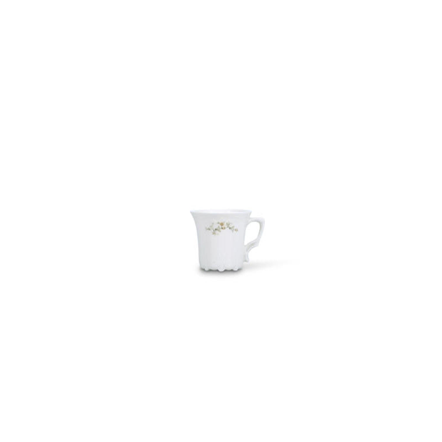 Bonbistro - Mokkakop 11cl brown flower Retro - Set van 6