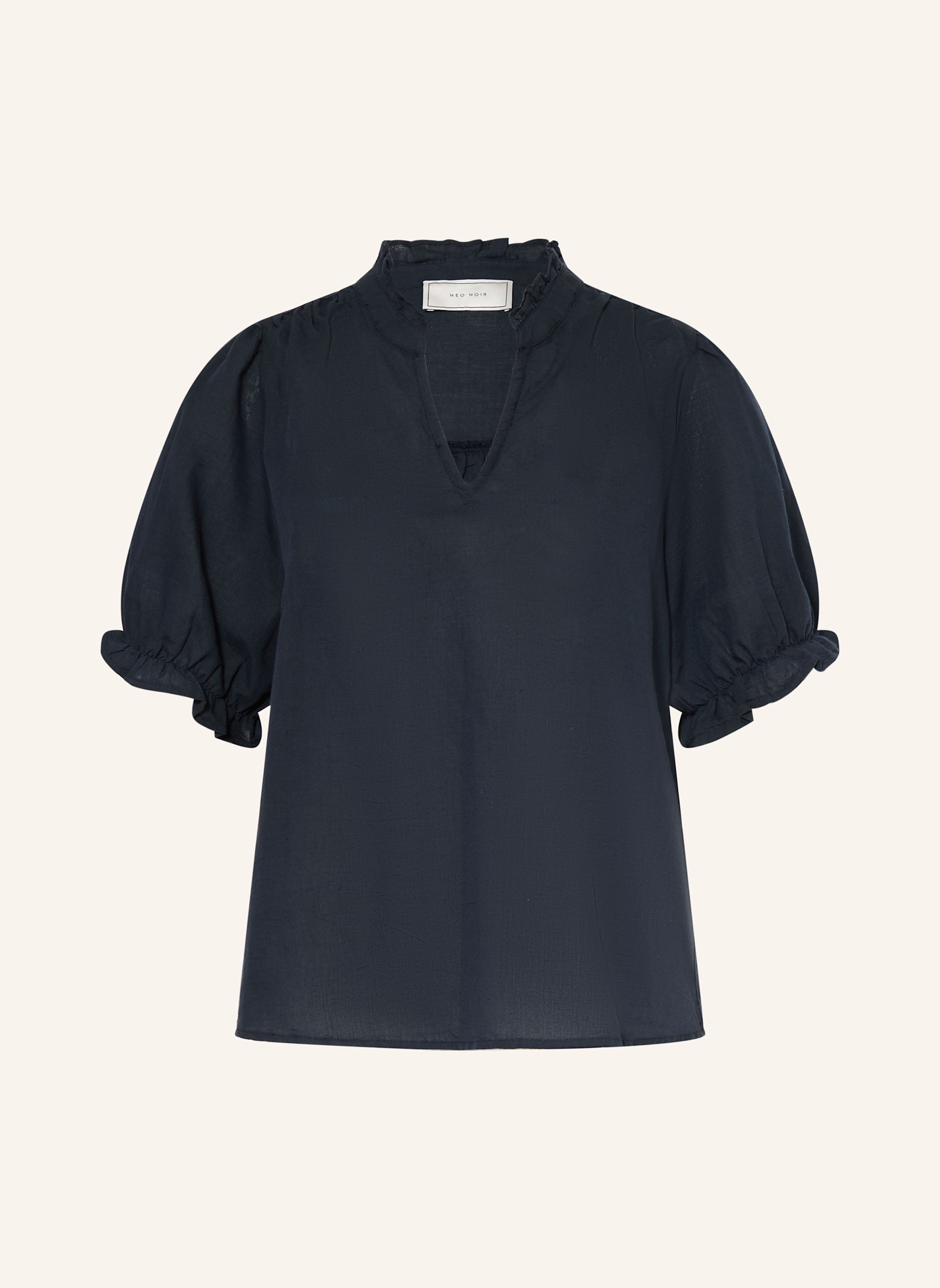 NEO NOIR Blusenshirt ODESA aus Leinen mit Rüschen