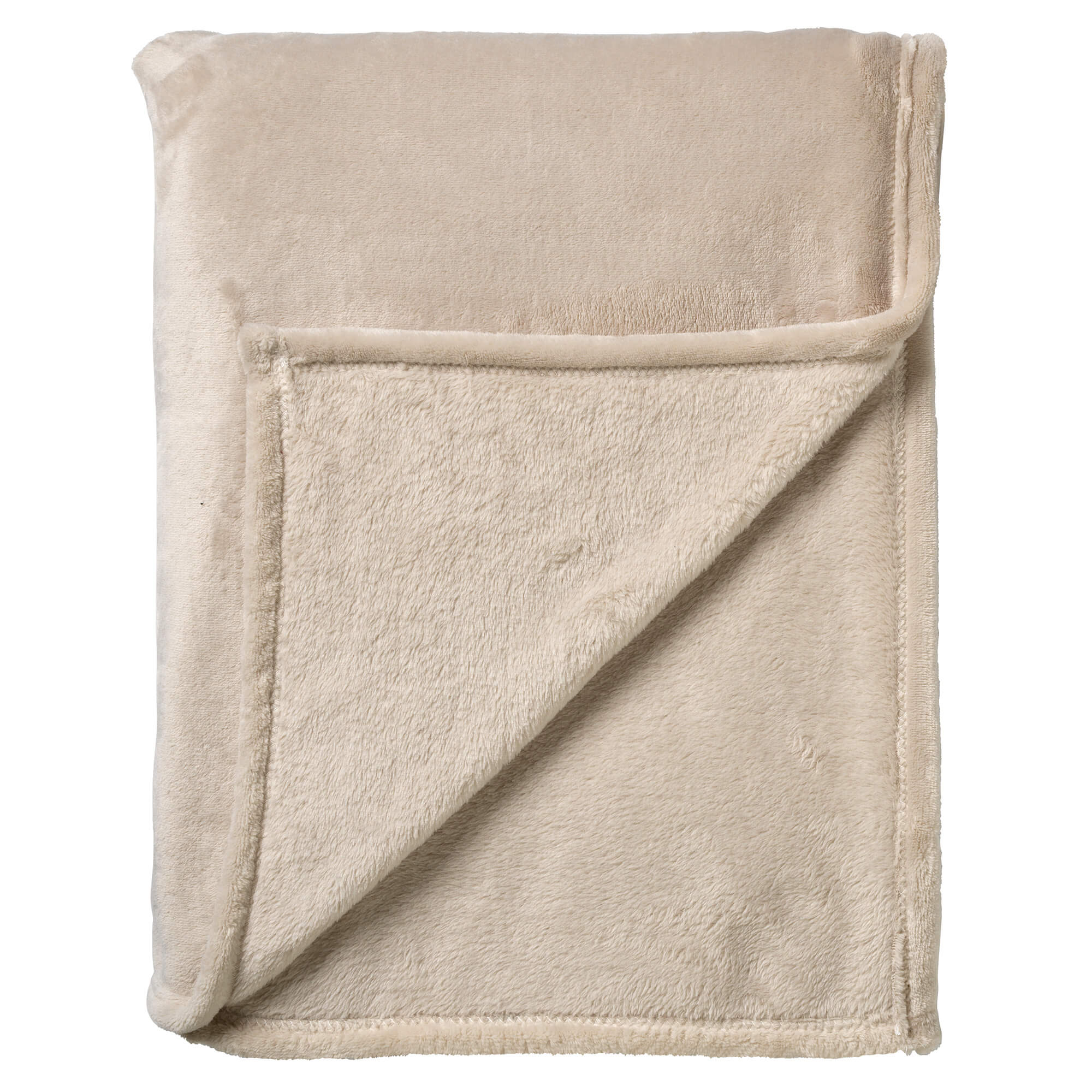 BILLY - plaid 150x200 cm - flannel fleece - superzacht - Pumice Stone - beige