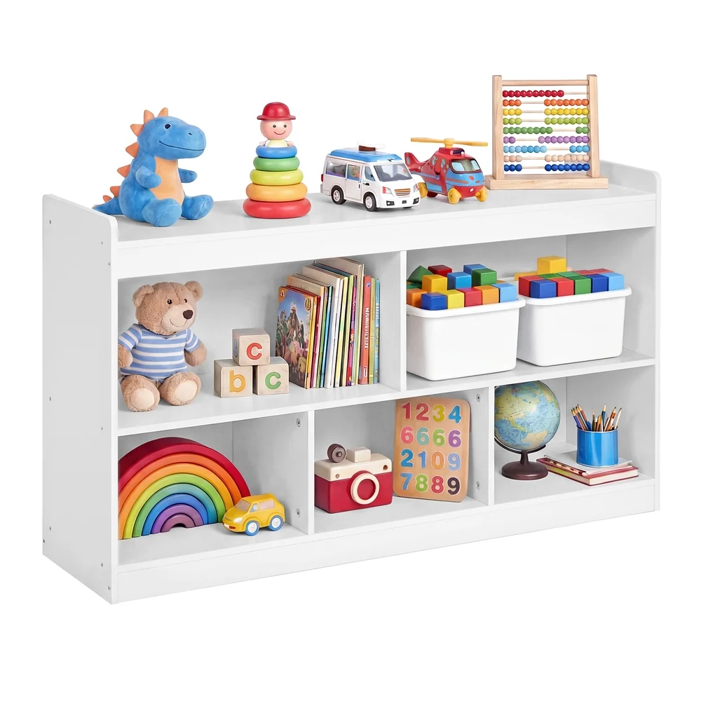 Étagère à jouets pour enfants à cinq compartiments ouverts