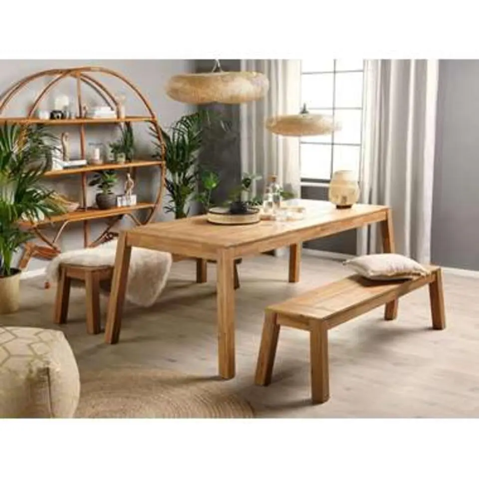 LIVORNO - Tuintafel - Lichte houtkleur - 90 x 210 cm - Acaciahout