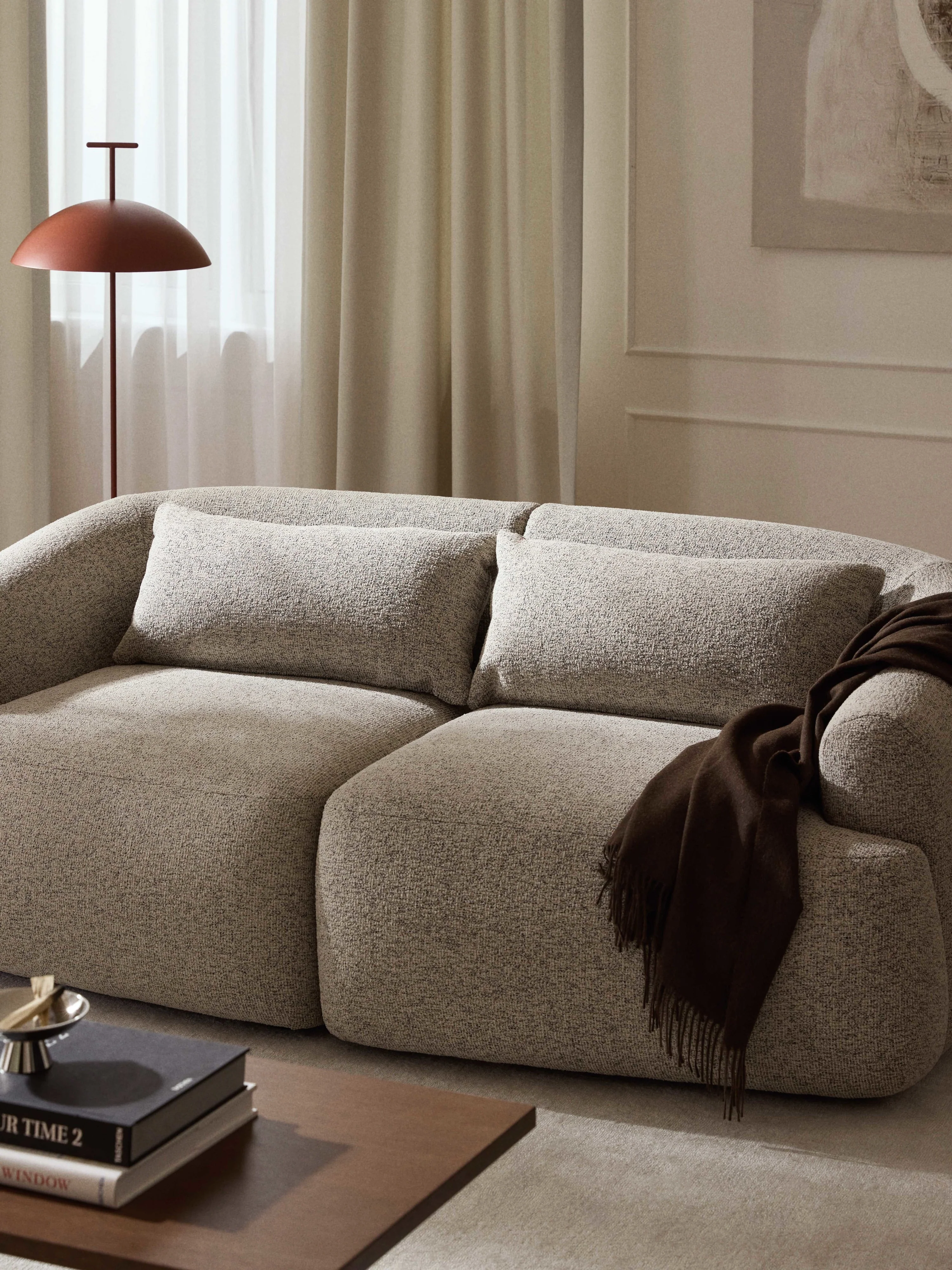 Bouclé-Sofa-Kissen Sofia