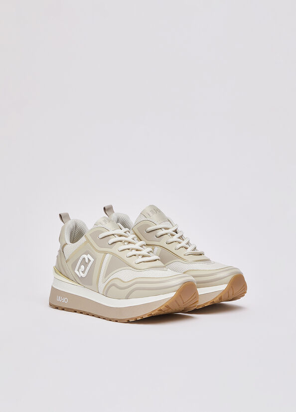 Sneakers in mesh stampato