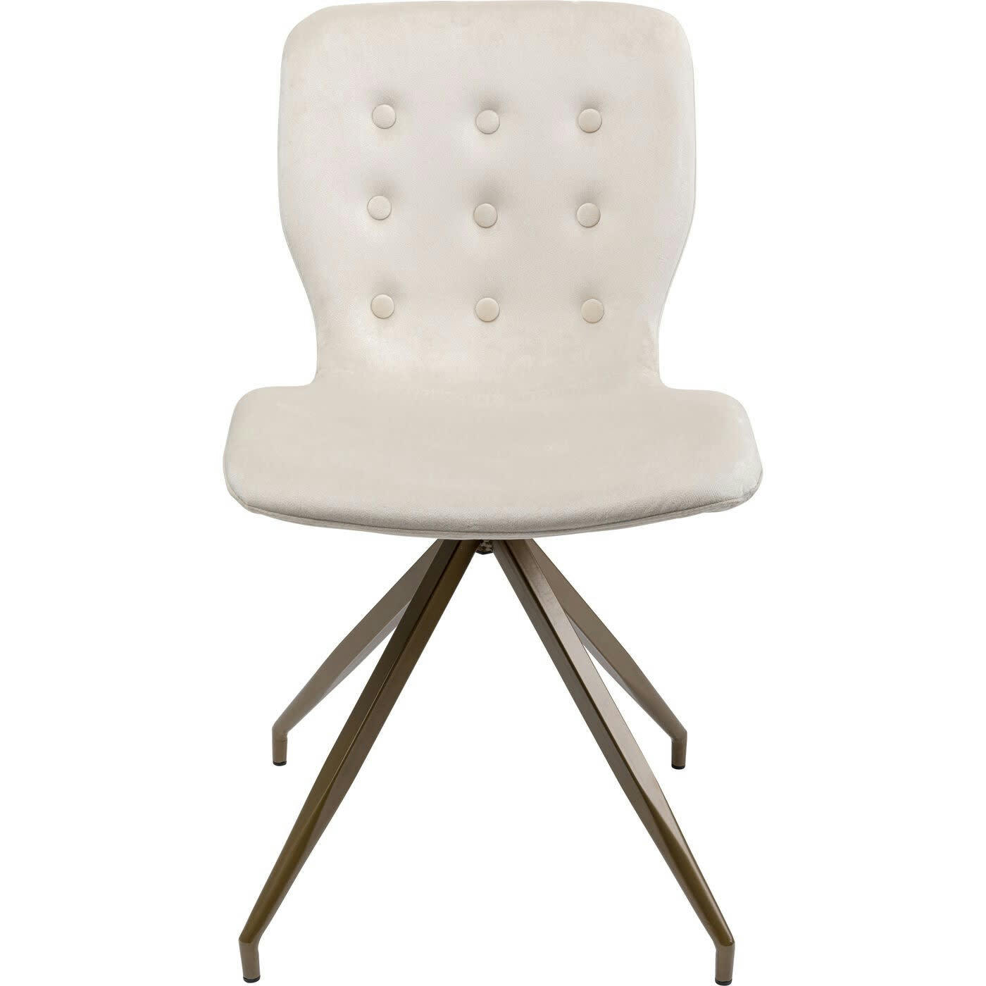 BUTTERFLY - Chaise Butterfly velours crème Kare Design