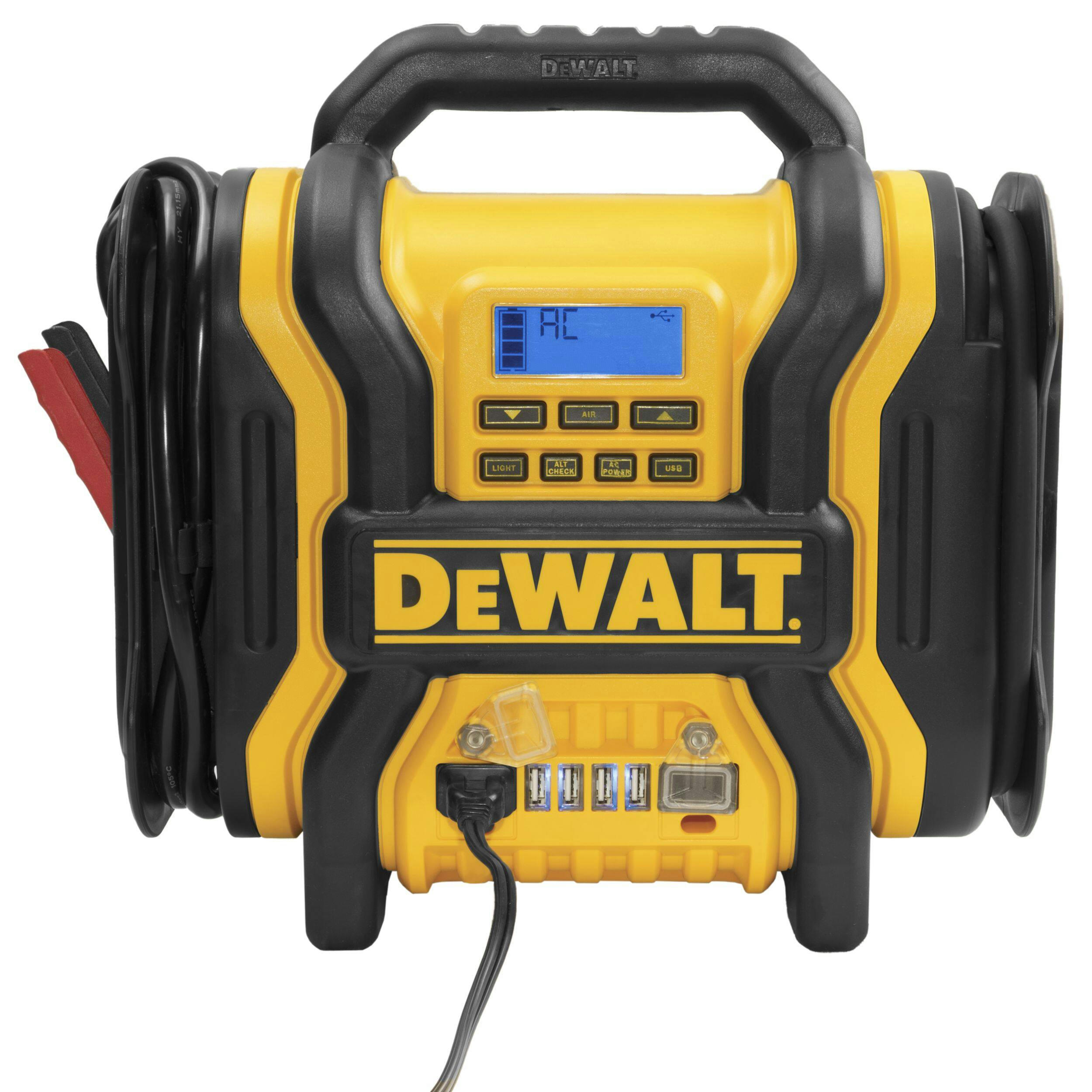DEWALT DXAEPS14CA Power Station & Battery Booster/Jump Starter, with Digital Air Compressor, 1600 Peak Amps, 500W