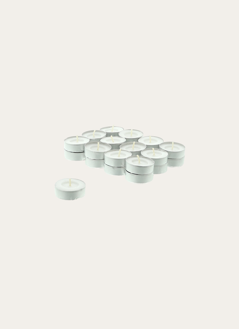LOT DE 25 BOUGIES CHAUFFE-PLATS BLANC