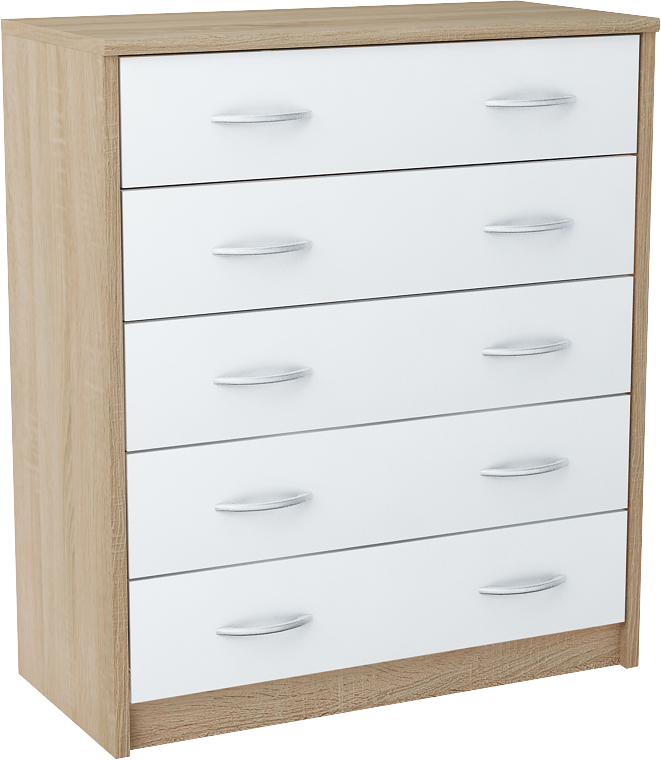 Komoda K018 Dąb Sonoma-Biały 85x74x35 cm Bestseller