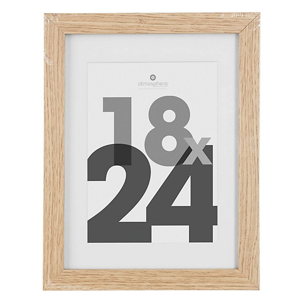 Cadre photo Eva - bois et verre - 18x24 cm - Atmosphera