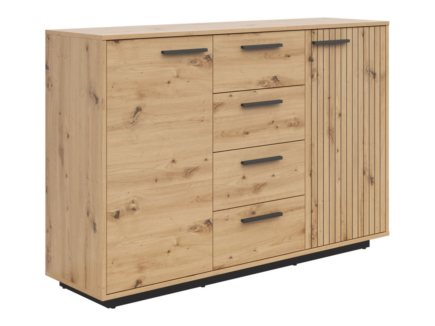 Komoda Lukas 139 cm z 2 drzwiami i 4 szufladami dąb artisan