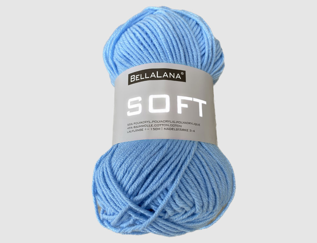 Strickgarn Soft blau