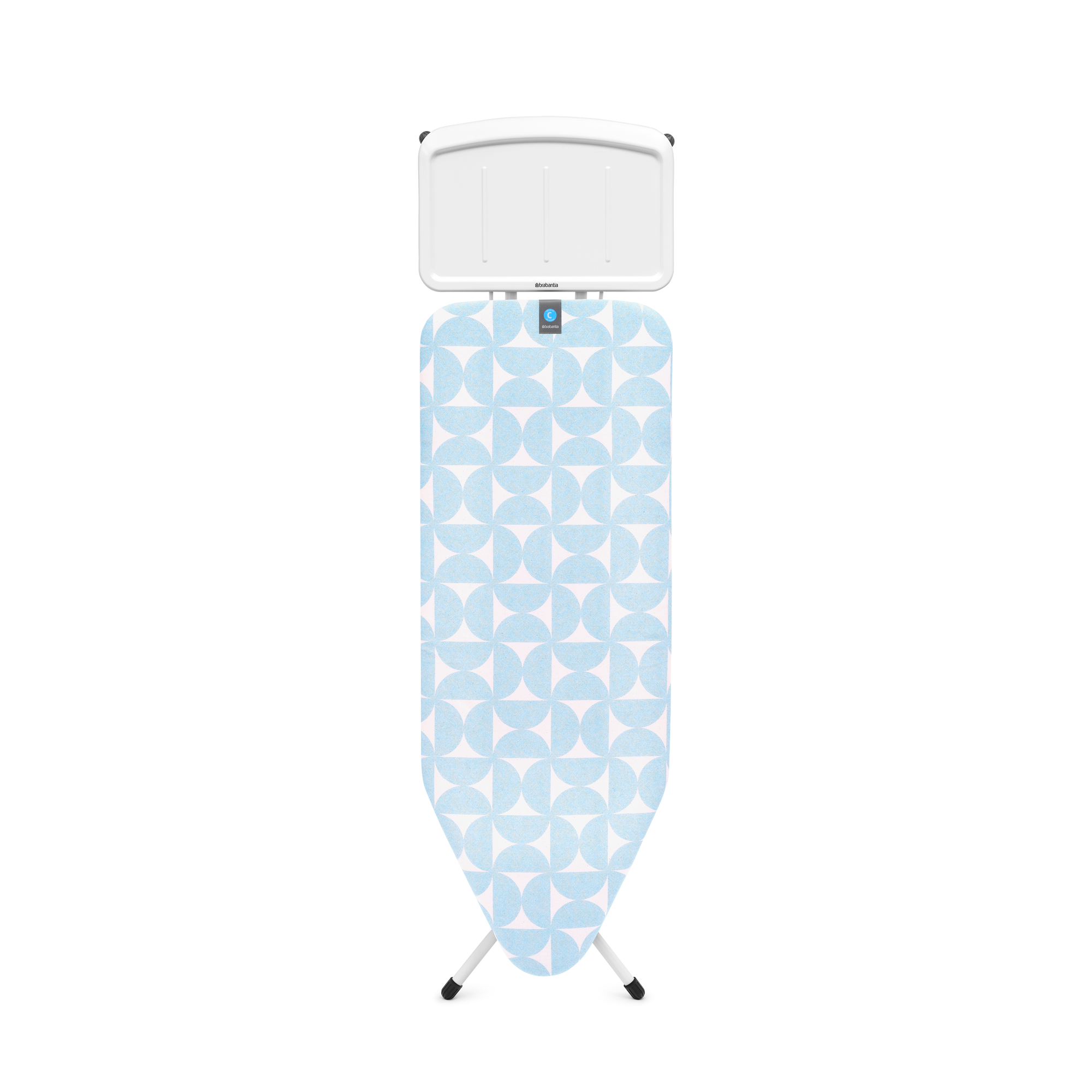 Brabantia Strijkplank C, 124x45 cm, solide stoomunithouder - Fresh Breeze