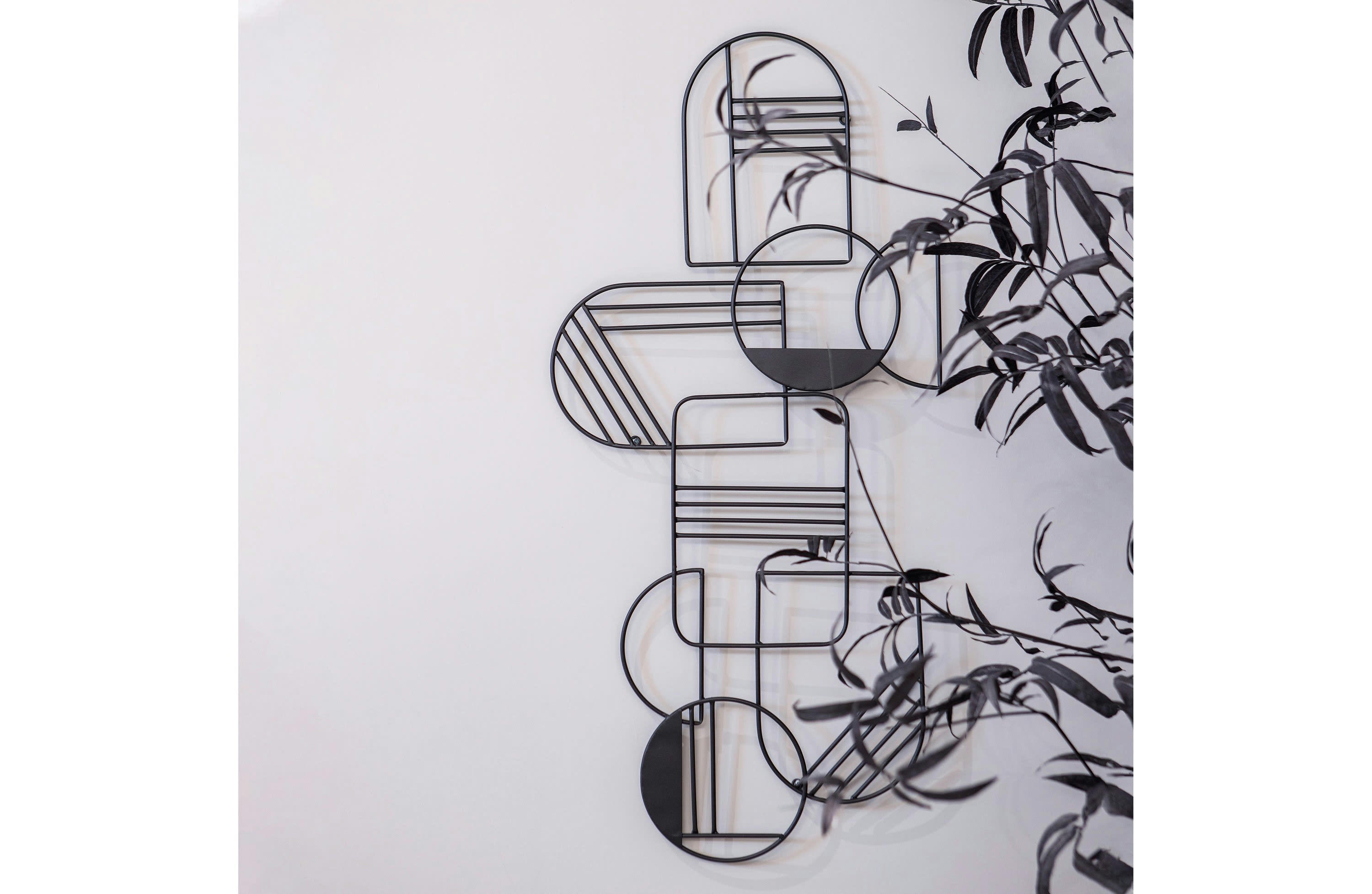 SEVIJN - Décoration murale en métal noir