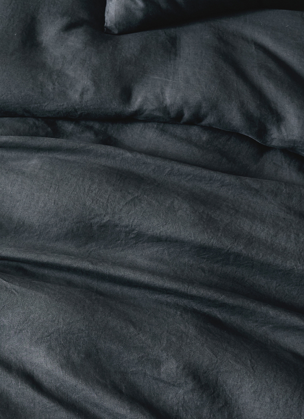 HOUSSE DE COUETTE EN LIN LAVÉ CHARBON