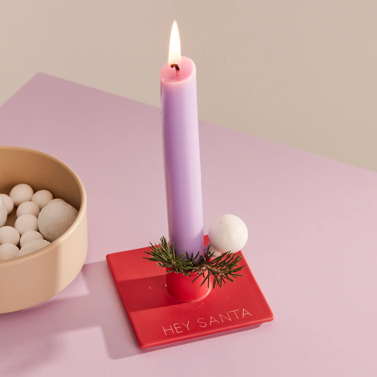 Design Letters - Tell your Christmas Story Kerzenhalter, X-Mas / lavendel