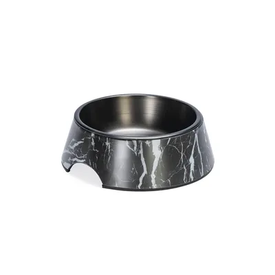 Designed by Lotte Marble Melamine Feeding Bowl - Black