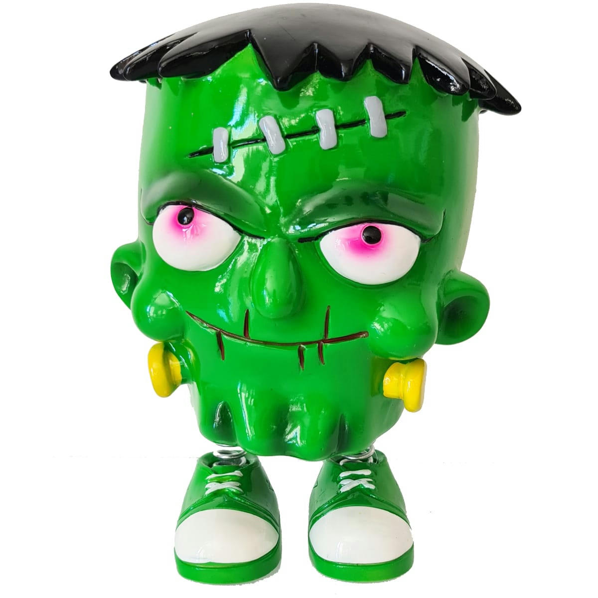 - Tirelire monstre Vert sur ressort