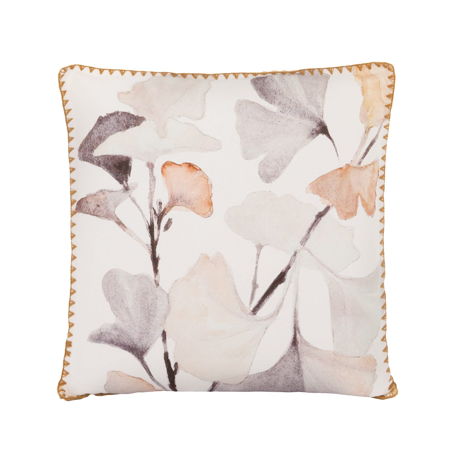 Cuscino divano 45x45 cm foglie ventaglio