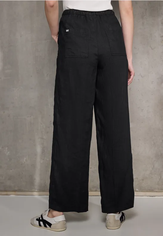 Straight Leg Leinenhose