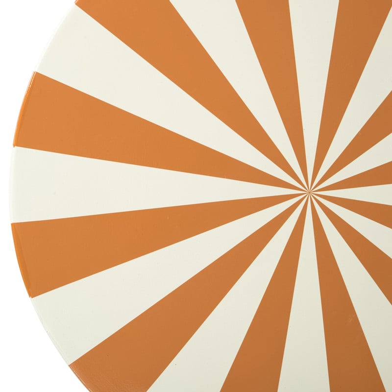 Bijzettafel stripes - beige/oranje - &Oslash;40x45 cm