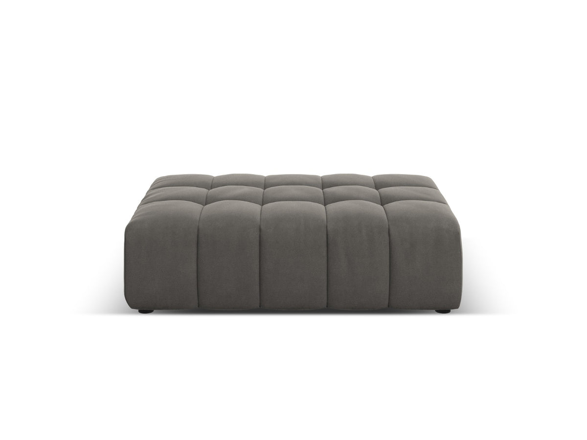 Cosmopolitan Design Poef Chicago flueel lichtgrijs - 84x102x42cm