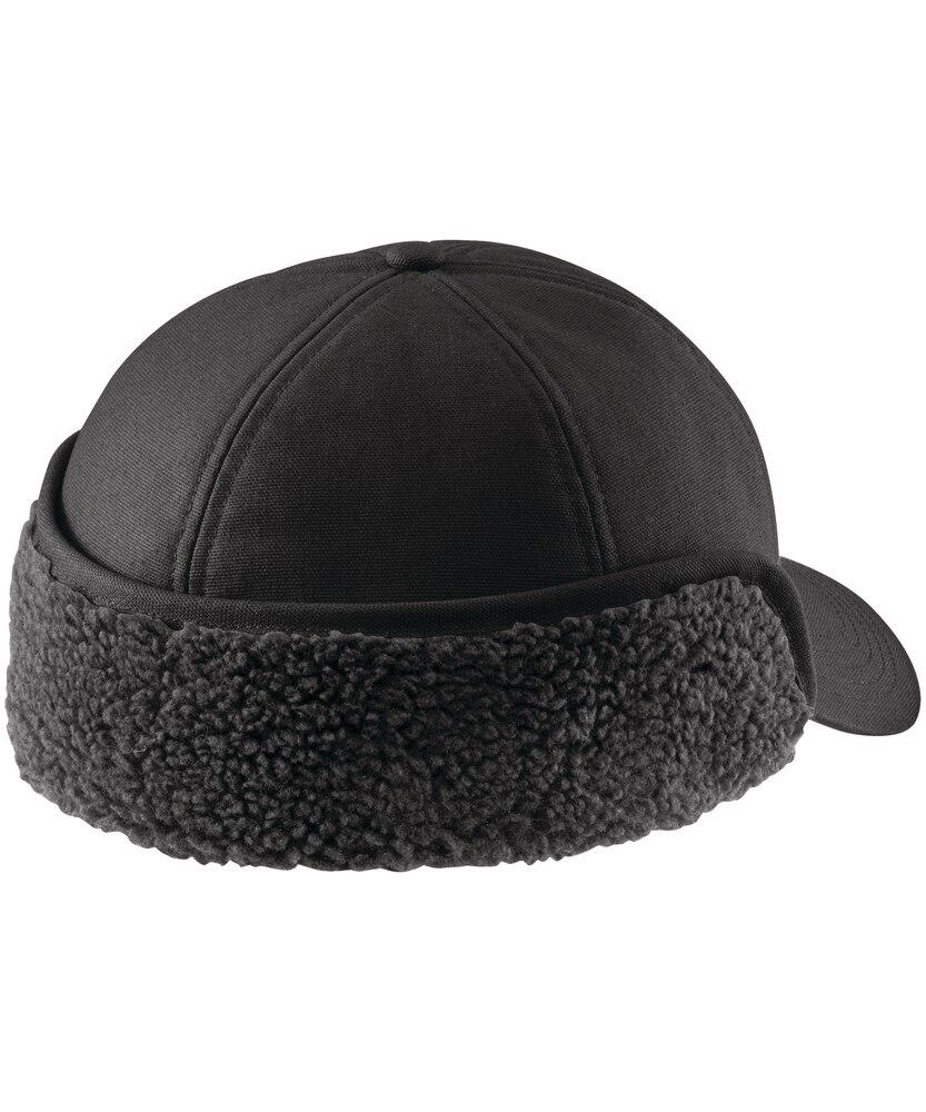Carhartt Men's Rain Defender Canvas Earflap Cap - Black