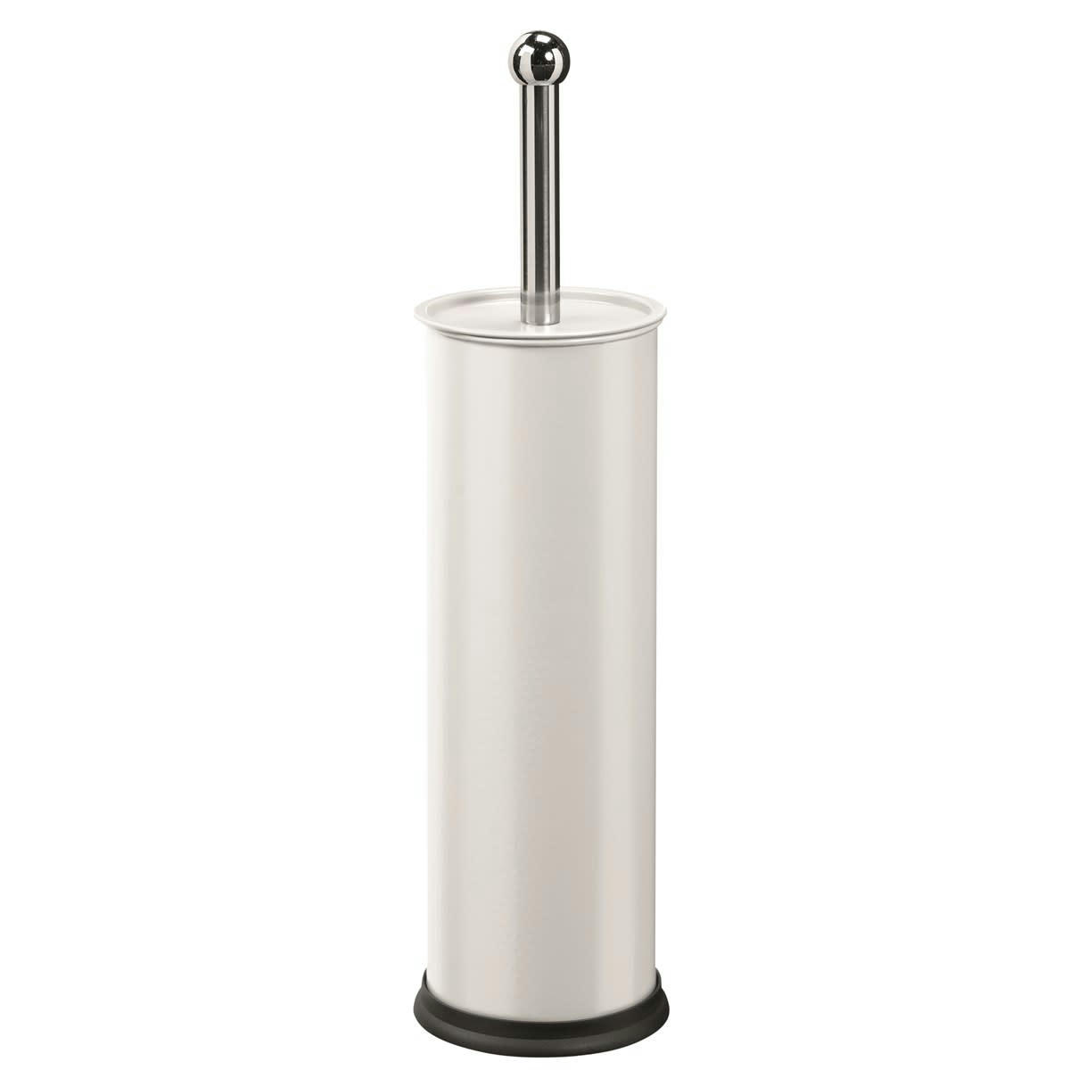CLEANA - Porte-balayette à poser en Acier inoxydable Blanc