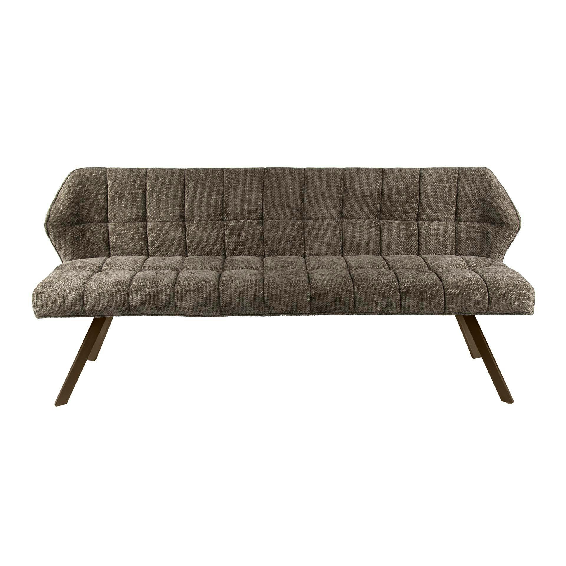 Banc de table taupe pieds bronze 180 cm MELBOURNE
