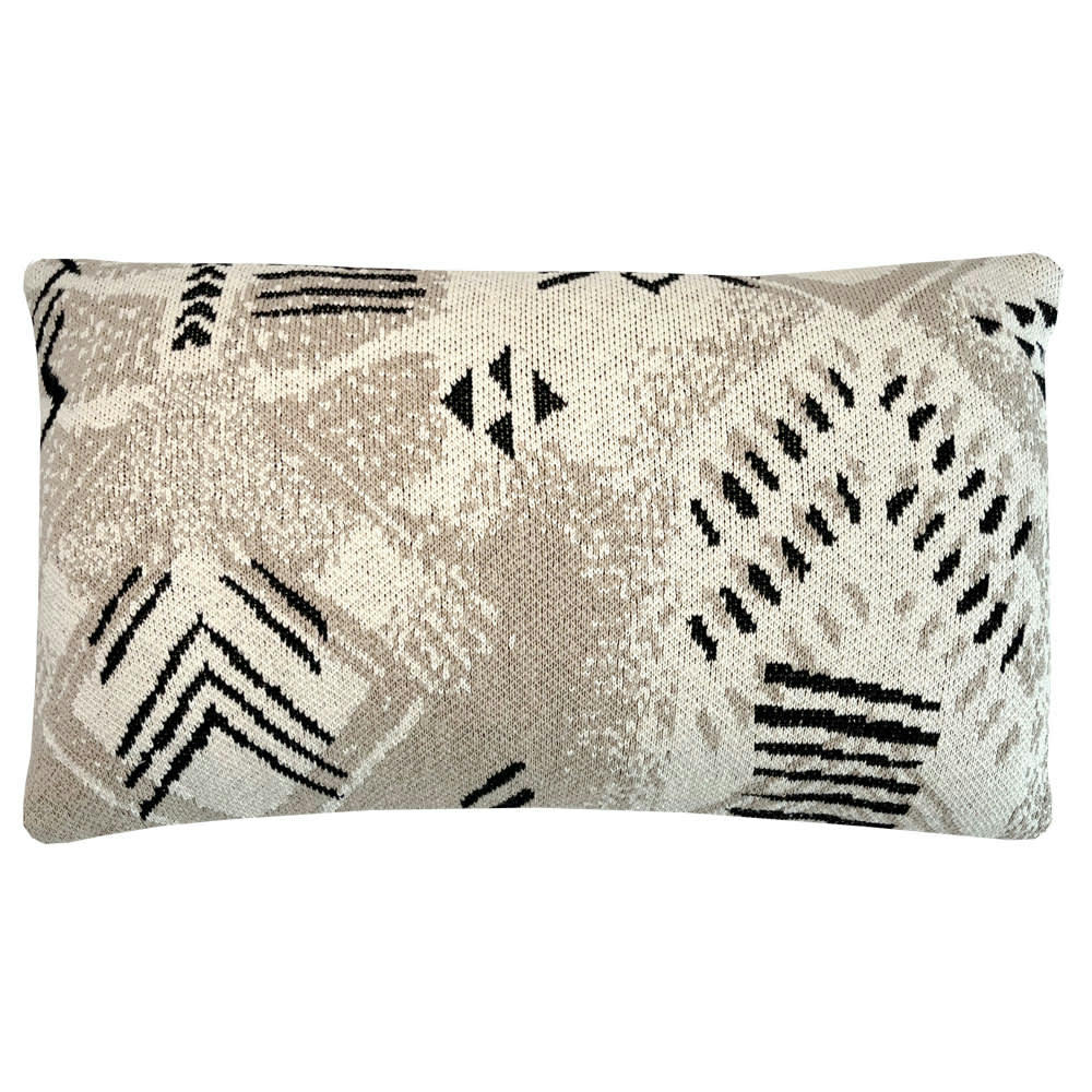 TRICOTÉ - Coussin tricoté blanc cassé 35x60