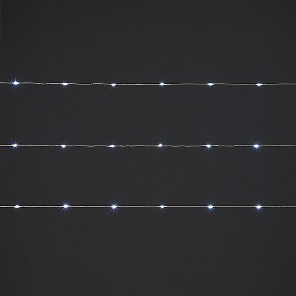 Guirlande lumineuse LED intérieure blanc froid câble argenté 8 m