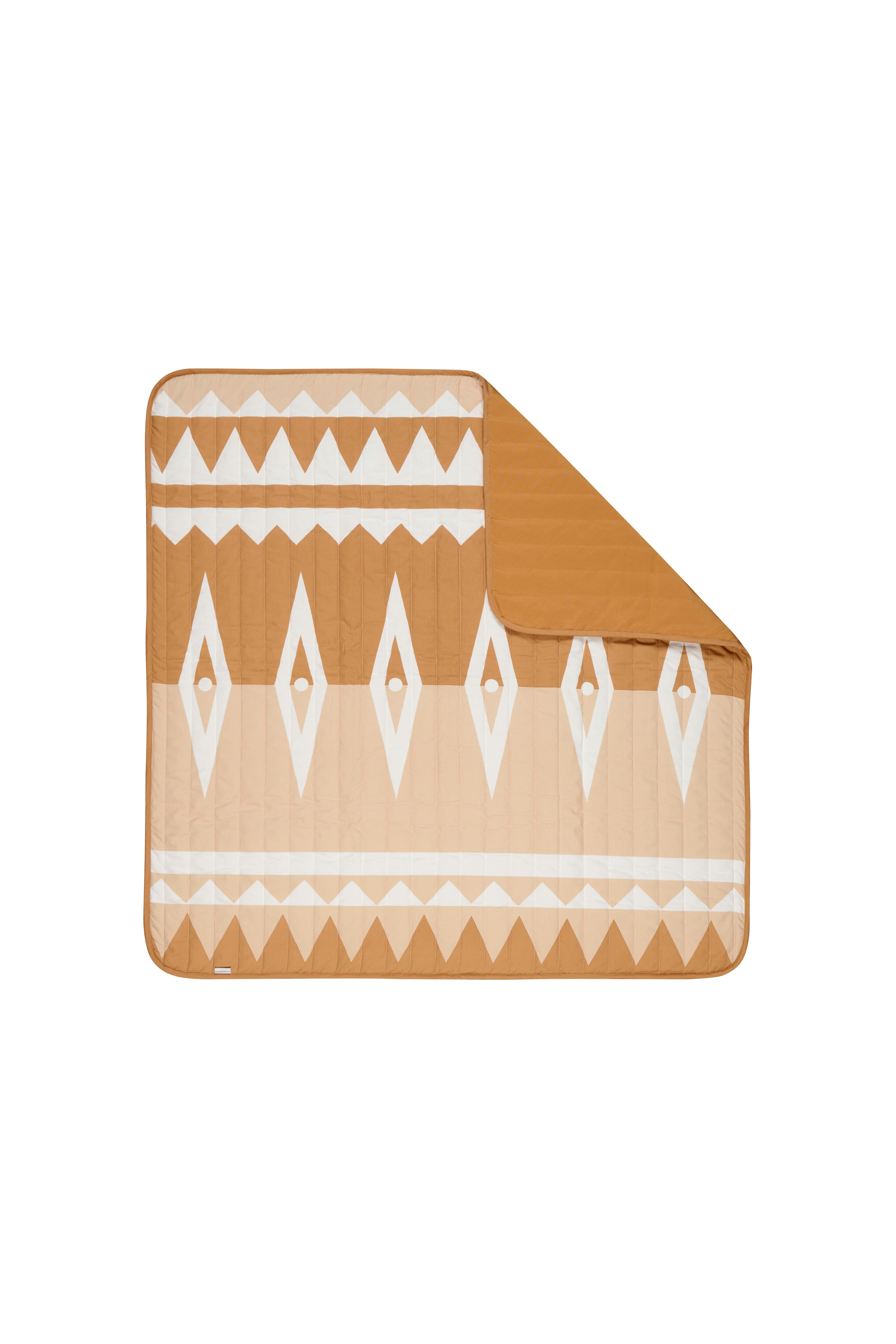 PRETTY PRACTICAL MAT - Tapis coton 100% biologique réversibles taupe 120x120cm