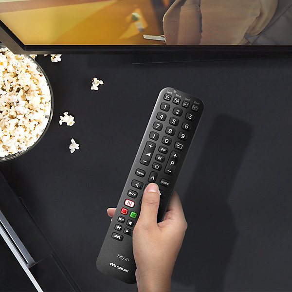 Meliconi - Télécommande universelle FULLY 8  pour 8 appareils - 100% fonctions d'origine - Smart Tv - Accès direct Netflix et Prim