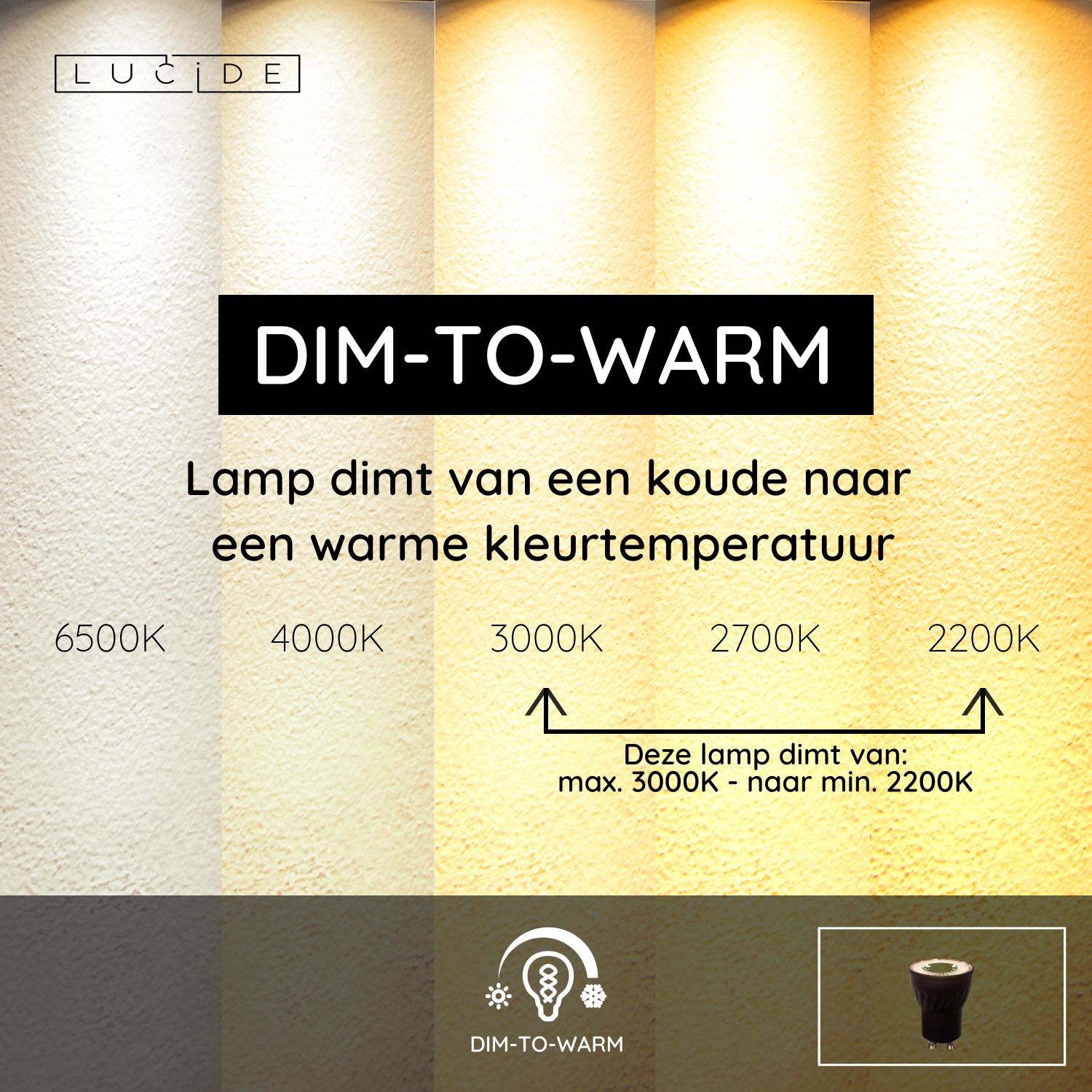 Lucide MR11 Led lamp - Zwart (set van 4)