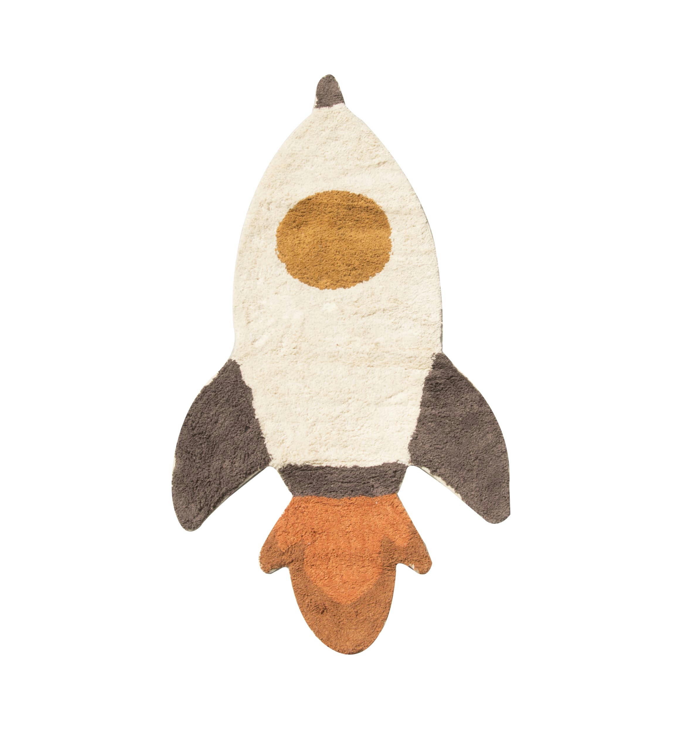 ROCKET RUG L - Tapis enfant coton forme de fusée L